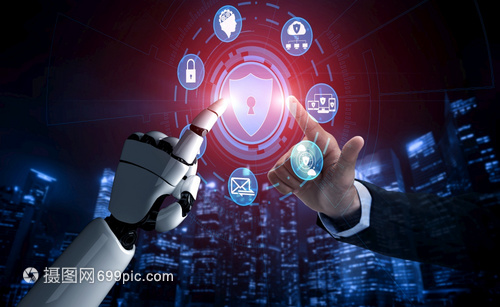 3D進行人工智能AI機器人和開發(fā)研究為生活者的未來服務數(shù)字據(jù)挖掘和計算機大腦的器學習技術設計